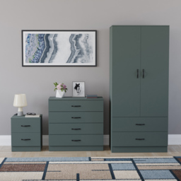 VIDA DESIGNS Riano Green 3 Piece Bedroom Furniture Set - Jasper Green - Wilko - thumbnail 3