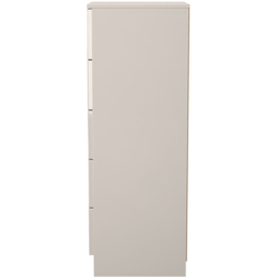Crowndale Milan 5 Drawer Kashmir Gloss and Kashmir Tall Bedside Cabinet Ready Assembled - Kashmir Gloss & Kashmir - Wilko - thumbnail 7