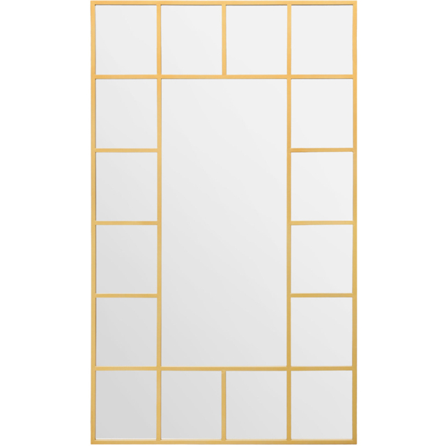 The Fenestra Gold Window Metal Leaner Wall Mirror 200 x 120cm - MirrorOutlet - Wilko - image 1