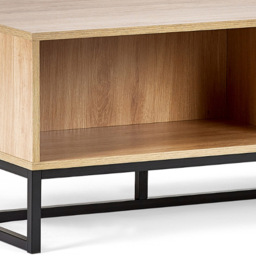 Julian Bowen Padstow 2 Drawer Oak Coffee Table - Size: 70 x 120 x 42cm - Wood - Wilko - thumbnail 7