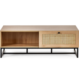 Julian Bowen Padstow 2 Drawer Oak Coffee Table - Size: 70 x 120 x 42cm - Wood - Wilko - thumbnail 4