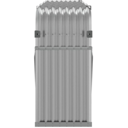vidaXL Grey Galvanised Steel Firewood Log Holder 100 x 234 x 45cm - Wilko - thumbnail 5