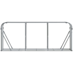 vidaXL Grey Galvanised Steel Firewood Log Holder 100 x 234 x 45cm - Wilko - thumbnail 4