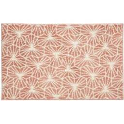 Allure Bath Fashions Madrid Blush Pink Jacquard Geometric Design Non-Slip Bath Mat 50 x 80cm - Wilko