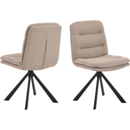 Florence Dean Beige Swivel Dining Chair Set of 2 - Cream - Furniture To Go - Wilko - thumbnail 3