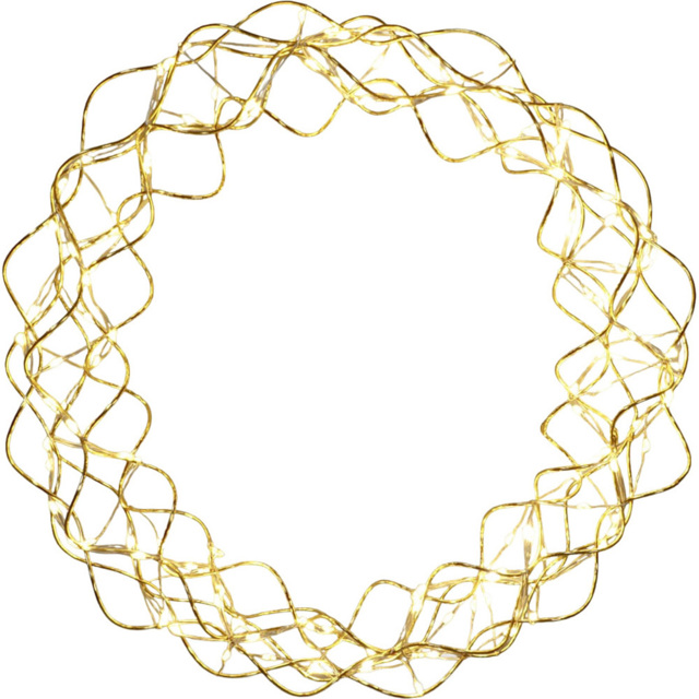 Xmas Haus LED Copper Wire Wreath - Gold - Wilko - image 1