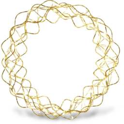 Xmas Haus LED Copper Wire Wreath - Gold - Wilko - thumbnail 5