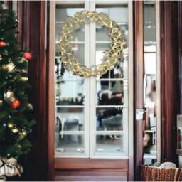 Xmas Haus LED Copper Wire Wreath - Gold - Wilko - thumbnail 6
