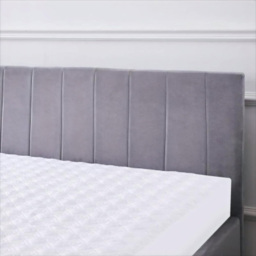 Portland Kosy Koala Double Grey Line Pattern Velvet Pine Wood Gas Lift Ottoman Bed - Size: Small Double - Wilko - thumbnail 6