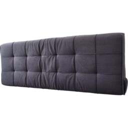Living and Home Dark Grey Quilted Rectangular Headboard Cushion with Side Pocket 60 x 180cm - Size: 60 x 180 x 6cm - Wilko - thumbnail 1