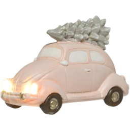 The Seasonal Gift Co. Pink Car and Christmas Tree Decoration with Light - Size: 8 x 11.5 x 5.5cm - Wilko - thumbnail 3