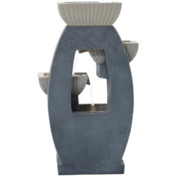 Charles Bentley Elbe 4 Tier Light Grey Cascading Water Feature with LEDs - Size: 65 x 26.5 x 38cm - Wilko - thumbnail 7