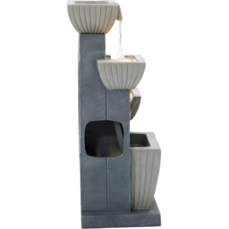 Charles Bentley Elbe 4 Tier Light Grey Cascading Water Feature with LEDs - Size: 65 x 26.5 x 38cm - Wilko - thumbnail 5