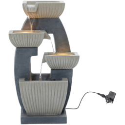 Charles Bentley Elbe 4 Tier Light Grey Cascading Water Feature with LEDs - Size: 65 x 26.5 x 38cm - Wilko - thumbnail 6