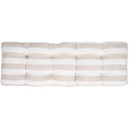Stripe Bench Pad Taupe - Wilko
