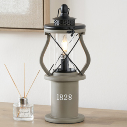 Pacific Lifestyle Gibson Antique Wooden Victorian-Style Lantern Table Lamp - Size: 41 x 19 x 18cm - Grey - Wilko - thumbnail 3
