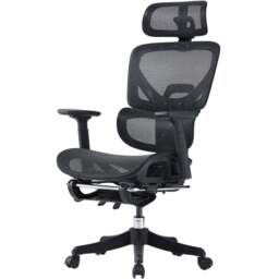 Living and Home Black Breathable Reclining Office Chair - Size: 128 x 64 x 108cm - Wilko - thumbnail 3