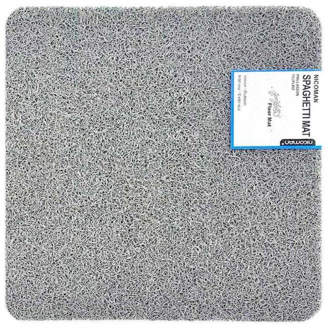 Nicoman Spaghetti Square Corner Shower Mat 60 x 60cm - Size: 0.8 x 60 x 60cm - Grey - Wilko - image 1