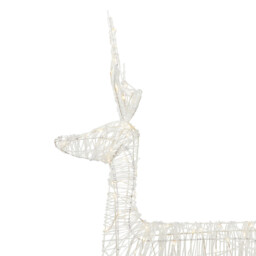 120 LED Standing Reindeer Outdoor Light - White - Wilko - thumbnail 6