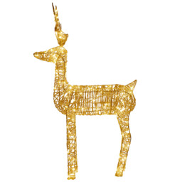 120 LED Standing Reindeer Outdoor Light - White - Wilko - thumbnail 5