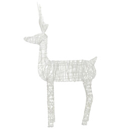 120 LED Standing Reindeer Outdoor Light - White - Wilko - thumbnail 3