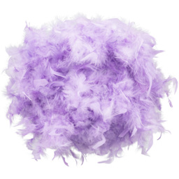 Happy Homewares Lilac Feather Decorated Pendant Shade - Size: 20 x 25 x 25cm - Purple - Wilko - thumbnail 6
