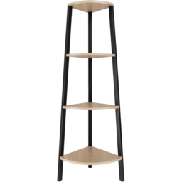 tectake Newbridge 4 Shelf Oak Sonoma Corner Shelving Unit - Brown - Wilko - thumbnail 3