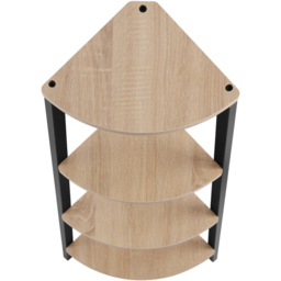 tectake Newbridge 4 Shelf Oak Sonoma Corner Shelving Unit - Brown - Wilko - thumbnail 5