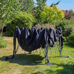 Home Source 3 x 3m Black Easy Up Garden Outdoor Gazebo - Size: 260 x 295 x 295cm - Wilko - thumbnail 4