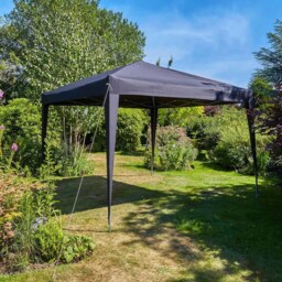 Home Source 3 x 3m Black Easy Up Garden Outdoor Gazebo - Size: 260 x 295 x 295cm - Wilko - thumbnail 6