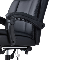 Living and Home Black PU Leather Massage and Heating Office Chair - Size: 122 x 62.5 x 148cm - Wilko - thumbnail 4