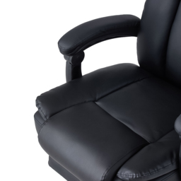 Living and Home Black PU Leather Massage and Heating Office Chair - Size: 122 x 62.5 x 148cm - Wilko - thumbnail 7