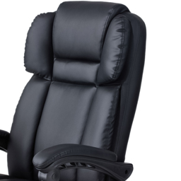 Living and Home Black PU Leather Massage and Heating Office Chair - Size: 122 x 62.5 x 148cm - Wilko - thumbnail 6