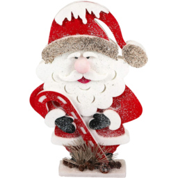 Shatchi Red Santa Tabletop Figures - White - Wilko