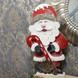 Shatchi Red Santa Tabletop Figures - White - Wilko - thumbnail 3