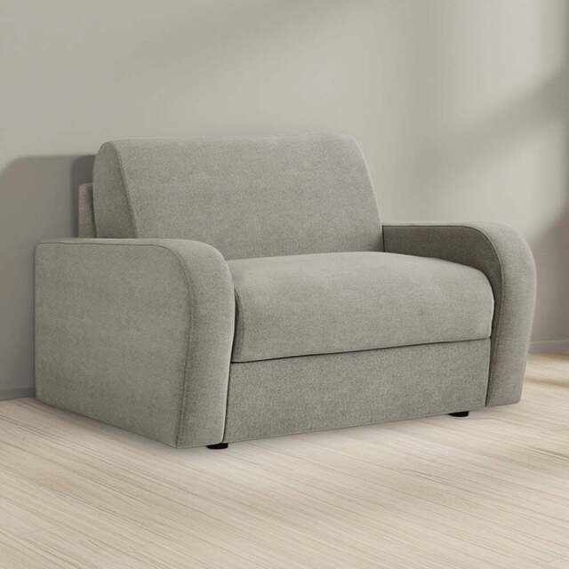 Jay-Be Deco Brushed Twill Smoke Snuggler Sofa Bed with e-Sprung Mattress - Size: 3 Seater - Grey - Wilko - image 1