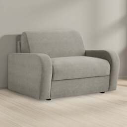 Jay-Be Deco Brushed Twill Smoke Snuggler Sofa Bed with e-Sprung Mattress - Size: 3 Seater - Grey - Wilko - thumbnail 1