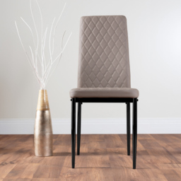 Furniturebox Copeland Valera Marble Effect 6 Seater Dining Set White Cappuccino and Black - Wilko - thumbnail 5