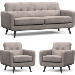 Kendal 5 Seater Antelope Oslo Sofa Suite - Cream - Wilko - thumbnail 3