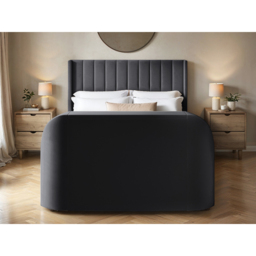 Flair Fallon King Size Grey Velvet TV Side Lift Ottoman Bed - Wilko - thumbnail 5