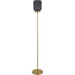 Lighting Collection Matson Frosted Navy Glass Floor Lamp - Size: 48 x 26 x 18cm - Frost Navy and Satin Antique Brass - Wilko