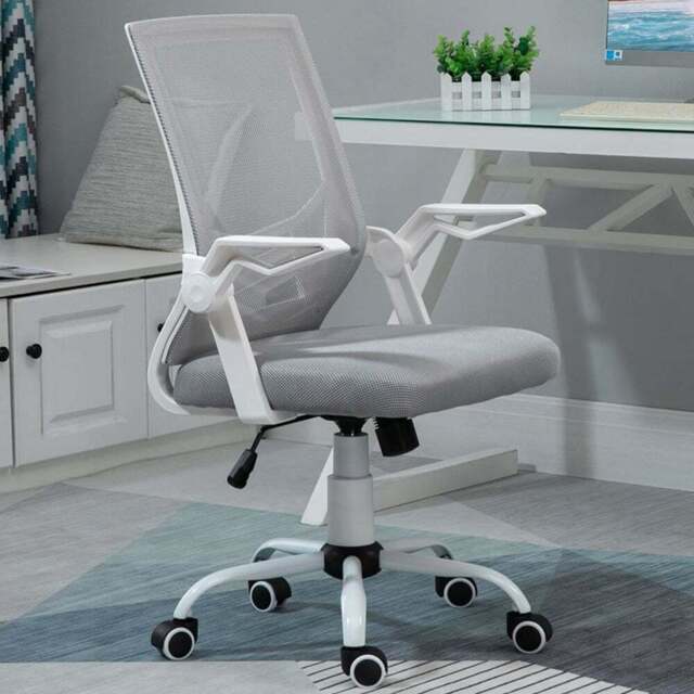 Portland Light Grey Mesh Swivel Lumbar Office Chair - Size: 62 x 55 x 104cm - Wilko - image 1