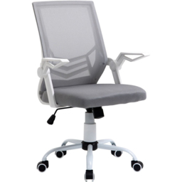 Portland Light Grey Mesh Swivel Lumbar Office Chair - Size: 62 x 55 x 104cm - Wilko - thumbnail 4