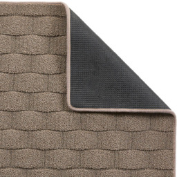 My Mat Mink Sculptured Basketweave Washable Rug 80 x 120cm - Brown - Wilko - thumbnail 3