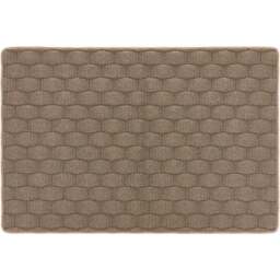 My Mat Mink Sculptured Basketweave Washable Rug 80 x 120cm - Brown - Wilko