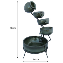 Monster Shop 4 Tier Green Solar Water Feature - Size: 50 x 44 x 56cm - MonsterShop - Wilko - thumbnail 7