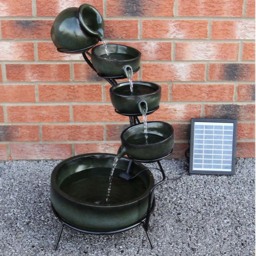 Monster Shop 4 Tier Green Solar Water Feature - Size: 50 x 44 x 56cm - MonsterShop - Wilko - thumbnail 3