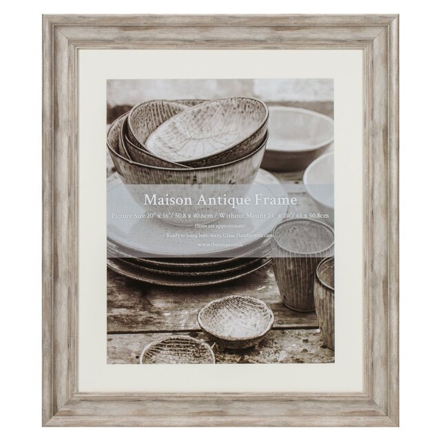 Maison Antique Effect Photo Frame 20 x 16 inch - Size: Multi - Brown - The Port. Co Gallery - Wilko - image 1