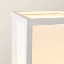 ValueLights Struttura 3 Shelf Fabric Shade White Shelving Unit Floor Lamp - Size: 159 x 26 x 26cm - Wilko - thumbnail 4