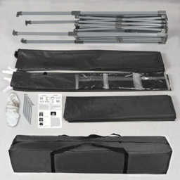 Black Pop Up Outdoor Canopy Tent with Removable Sidewalls 2 x 2m - MCC - Wilko - thumbnail 5